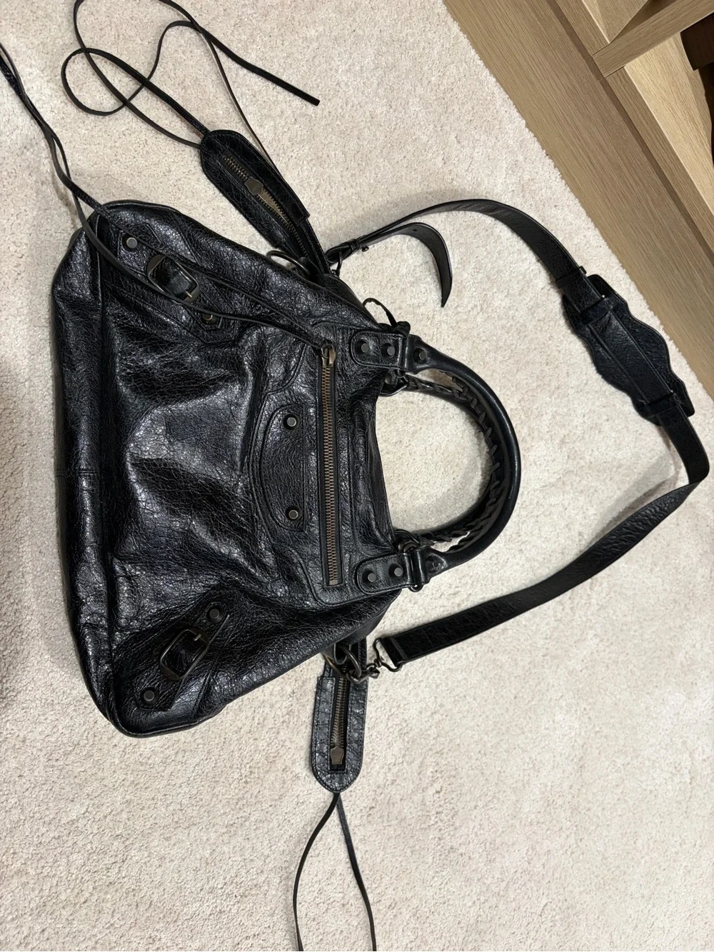 Balenciaga Agneau Classic Hardware Town Bag Black 2012